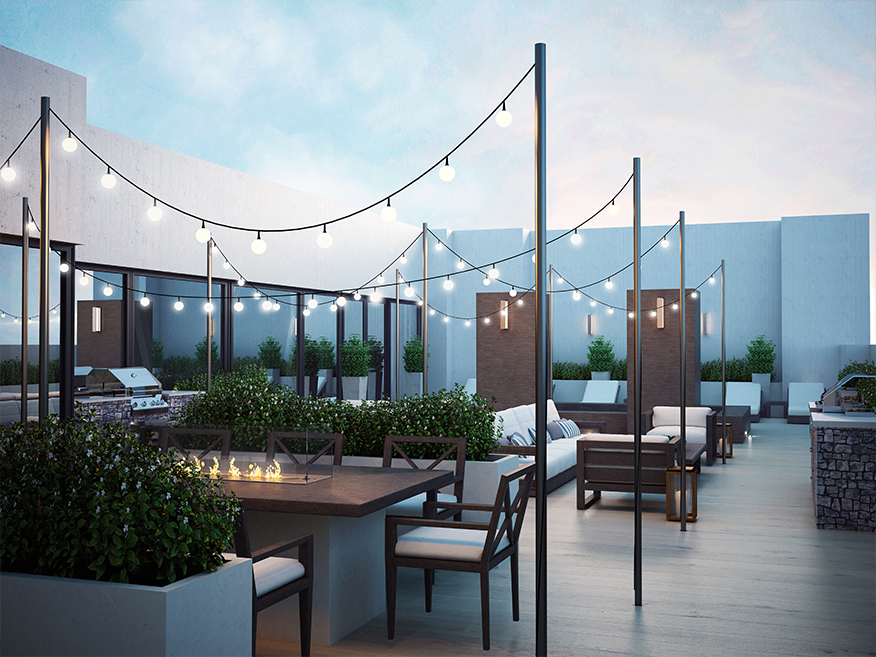 rooftop lounge area